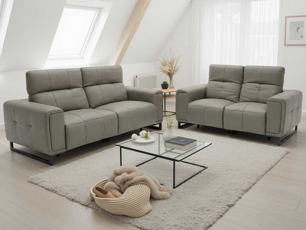 Richmond Electric Recliner Sofa Grey 3+2 Set - Ready2Go Furniture
