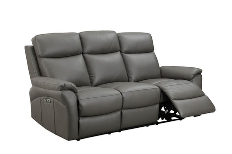 Truffle Leather 3 Seater Electric Recliner Sofa with USB