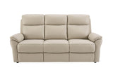 Cashmere Leather Large 3 Seater Sofa with Cushioned Arms