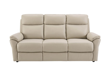 Cashmere Leather Large 3 Seater Sofa with Cushioned Arms