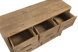 Rustic Wooden 3 Over 4 Drawer Dressing Chest