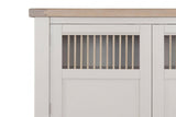 Taupe Wooden Larder Hutch Storage Washed Oak Top