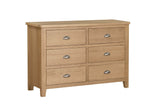 Marsden Dressing Chest 6 Drawer Natural Oak (Nett)