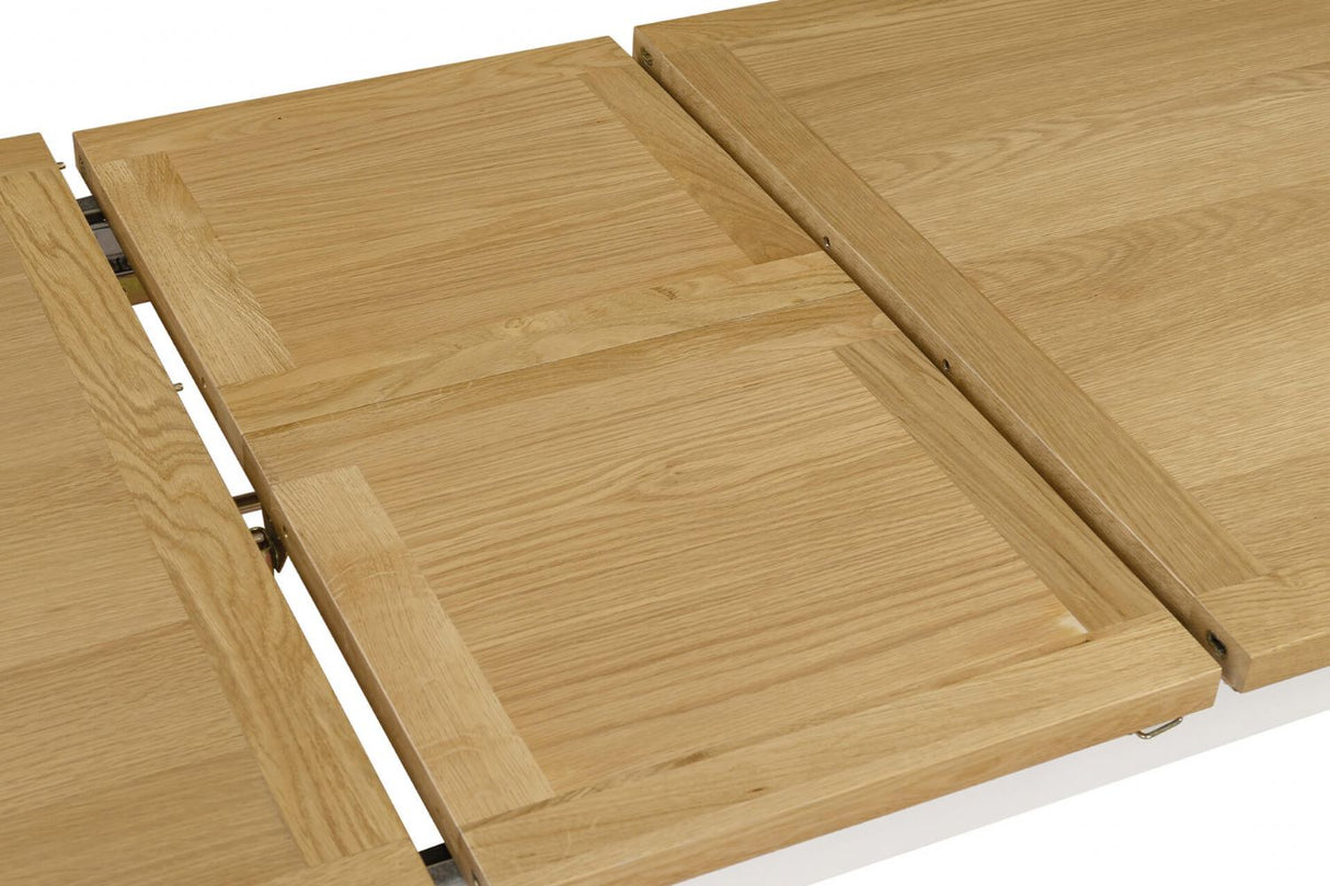 Cashmere Wooden Extending Dining Table Oak Top 120 to 160cm