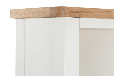 Cashmere Wooden Tall Narrow Open Bookcase Oak Top