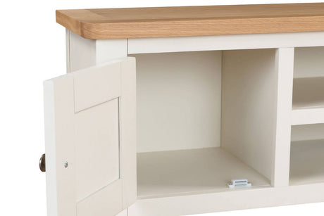 Cashmere Wooden 2 Door Large TV Unit Oak Top