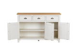Cashmere Wooden 3 Door 3 Drawer Wide Sideboard Oak Top