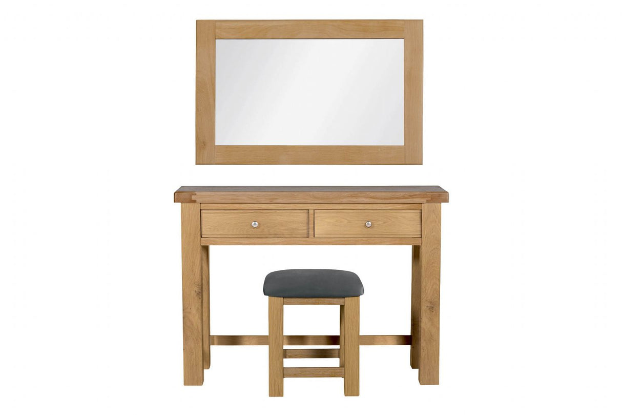 Natural Oak 2 Drawer Dressing Table