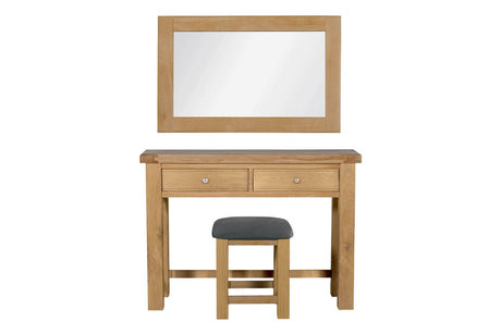 Natural Oak 2 Drawer Dressing Table