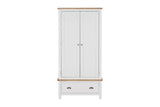Cashmere Wooden 2 Door 2 Drawer Double Wardrobe Oak Top