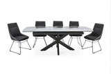Grey Ceramic Top Large Extending Dining Table