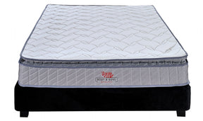 White Pillow Top 4ft6 Double Mattress with Pocket Sprung and Roll Pack Design