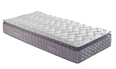 White Pillow Top 4ft6 Double Mattress with Pocket Sprung and Roll Pack Design