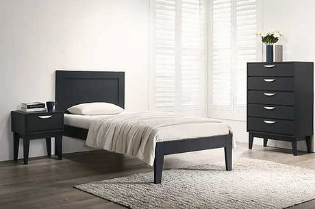 Modern Blue Wooden 1 Drawer Bedside Table Cabinet