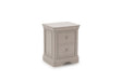 Taupe Painted Wooden 2 Drawer Bedside Table