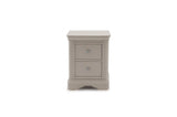Taupe Painted Wooden 2 Drawer Bedside Table