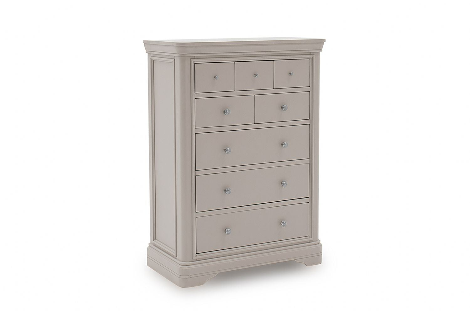 Taupe Painted Large Tall Chest of 8 Drawers