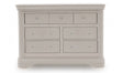 Large Taupe Painted 3 Over 4 Chest of 7 Drawers