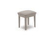 Taupe Wood Dressing Table Stool Fabric Seat