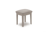 Taupe Wood Dressing Table Stool Fabric Seat