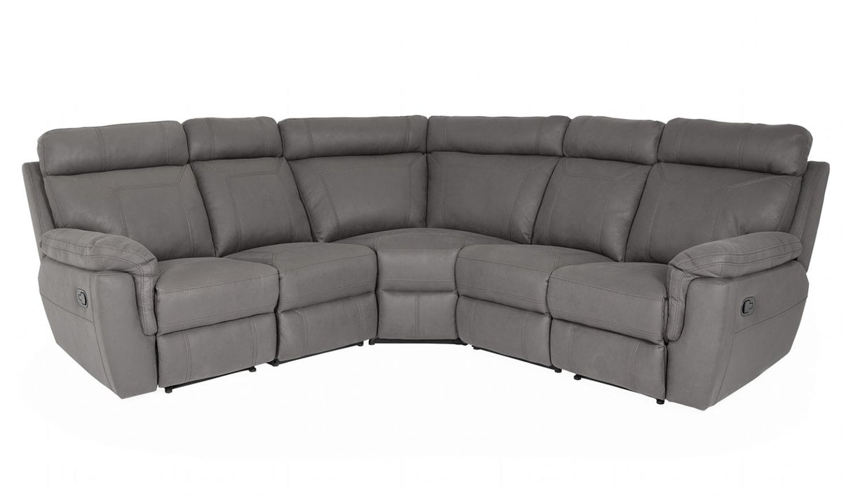 Modern Grey Fabric Armless Sectional Corner Group Sofa
