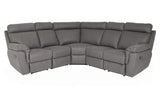 Modern Grey Fabric Armless Sectional Corner Group Sofa