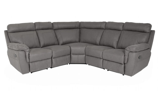 Modern Grey Fabric Armless Sectional Corner Group Sofa