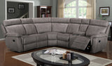 Modern Grey Fabric Armless Sectional Corner Group Sofa
