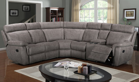 Modern Grey Fabric Armless Sectional Corner Group Sofa