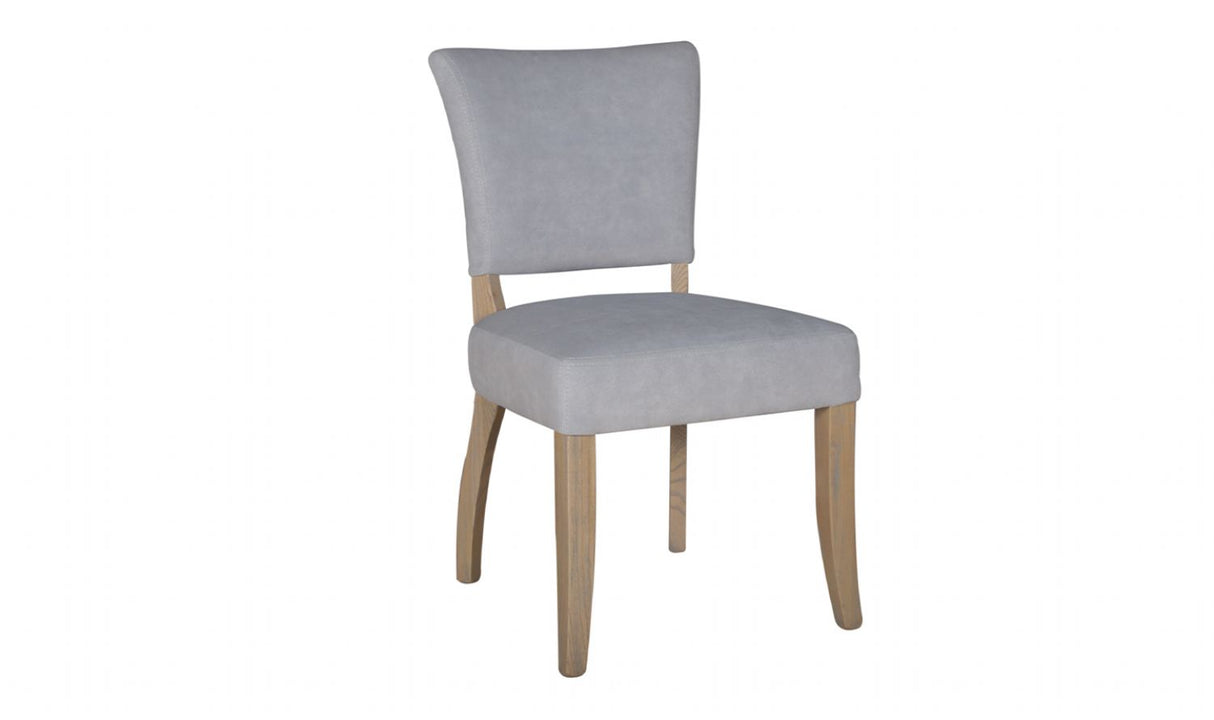Grey Velvet Fabric Dining Chair