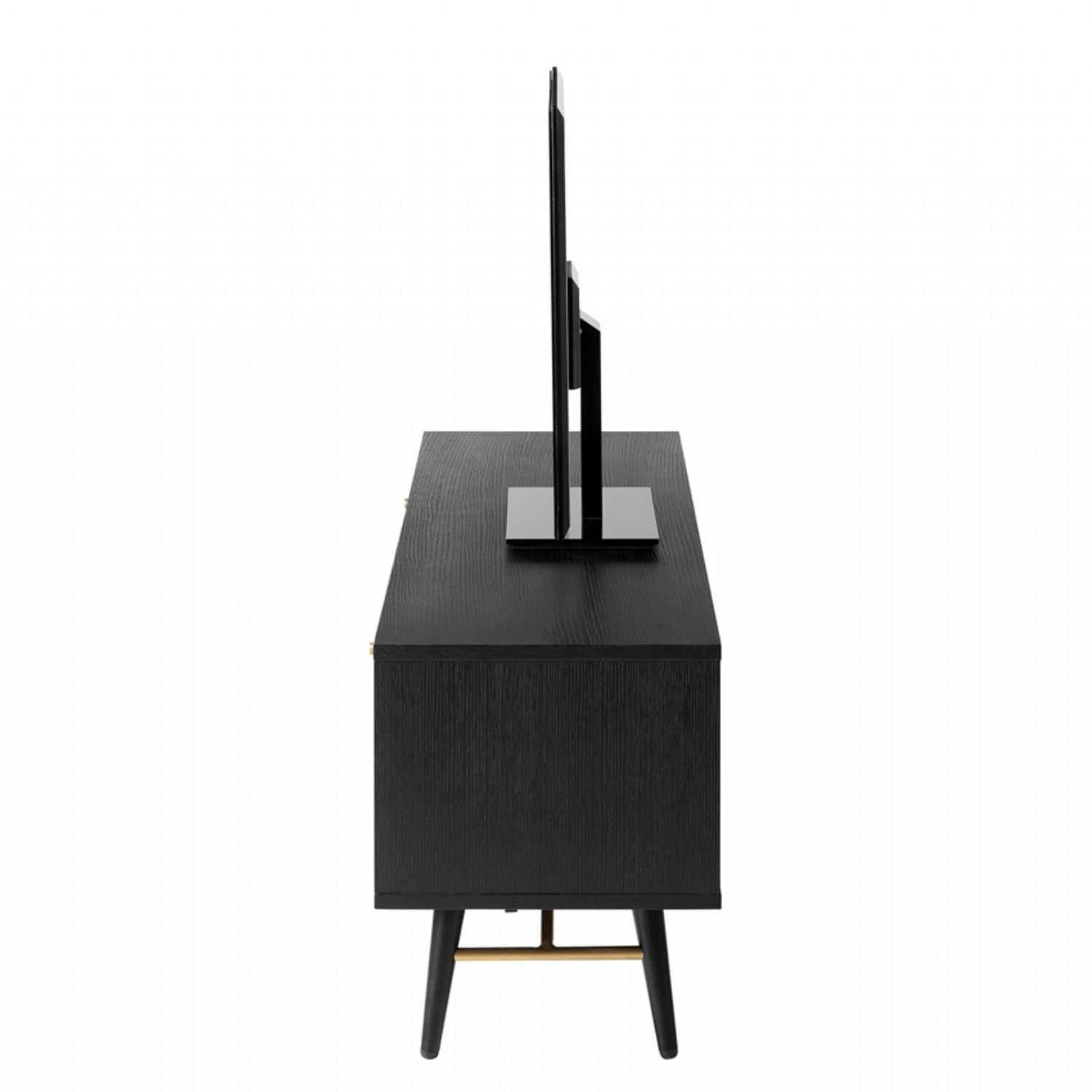 Black and Copper TV Media Stand 150cm Wide