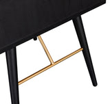Black and Copper 1 Drawer Bedside Table Metal Legs
