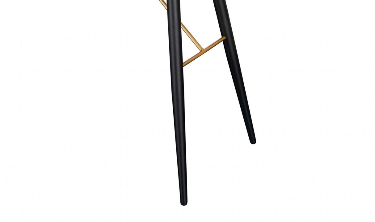 Black Oak Melamine 2 Shelves Console Hall Table with Metal Legs
