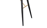 Black Oak Melamine 2 Shelves Console Hall Table with Metal Legs