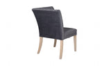 Grey Velvet Fabric Corner Section Bench Oak Legs