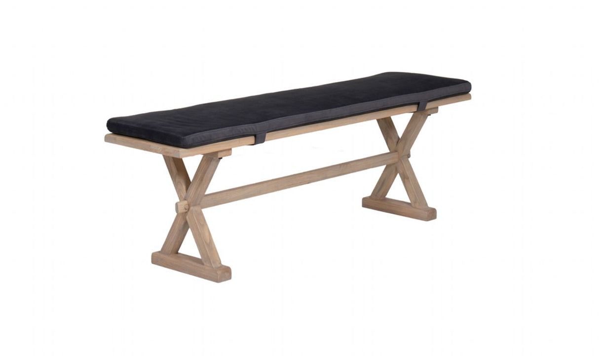 Rustic Finish Oak Framed 150cm Wide Living Room Bench