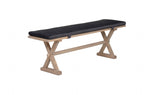 Rustic Finish Oak Framed 150cm Wide Living Room Bench