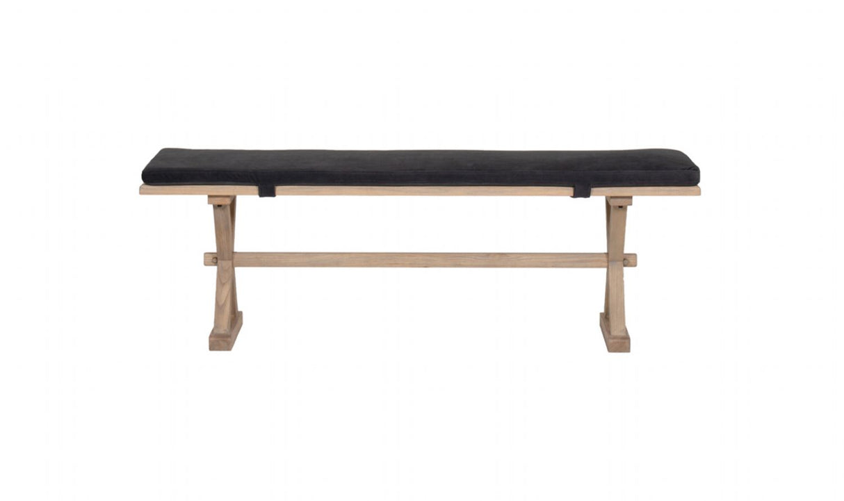 Rustic Finish Oak Framed 150cm Wide Living Room Bench