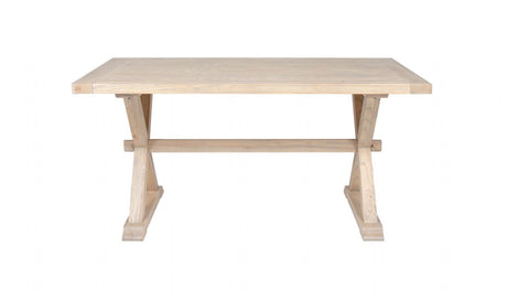 Natural Oak 1.6m Rectangular Dining Table with Cross Legs