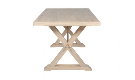 Natural Oak 1.6m Rectangular Dining Table with Cross Legs