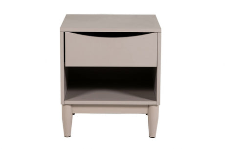 Grey Painted Wooden Bedside Table