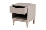 Grey Painted Wooden Bedside Table