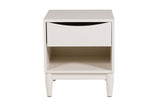 Scandinavian White Painted Wooden Bedside Table