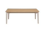 Scandi Taupe Rectangular Coffee Table Oak Wood Top