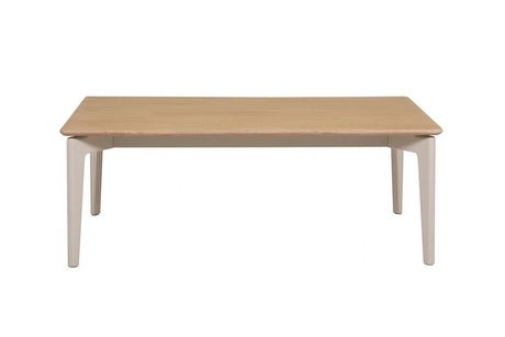 Scandi Taupe Rectangular Coffee Table Oak Wood Top