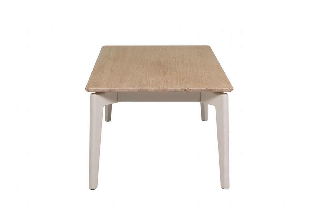 Scandi Taupe Rectangular Coffee Table Oak Wood Top