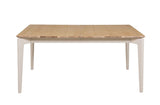 Modern Taupe 125 to 165cm Extending Dining Table Oak Top