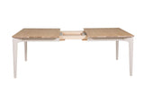 Modern Taupe 125 to 165cm Extending Dining Table Oak Top