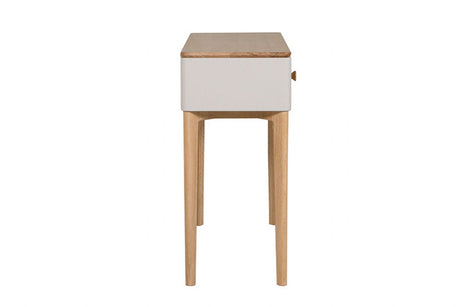 Scandi Taupe and Oak Wood Console Table