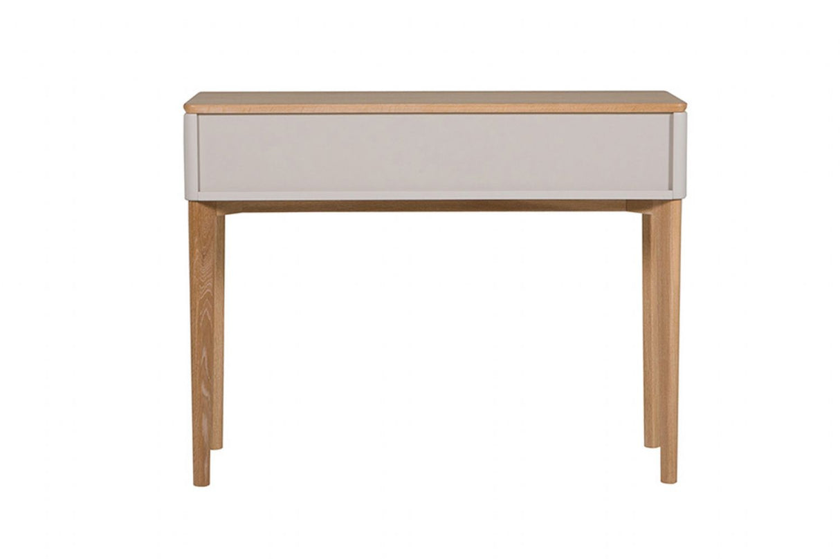 Scandi Taupe and Oak Wood Console Table